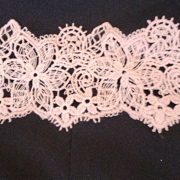 Sangria Little Black Dress With Lace Trim - Picture 13 of 13